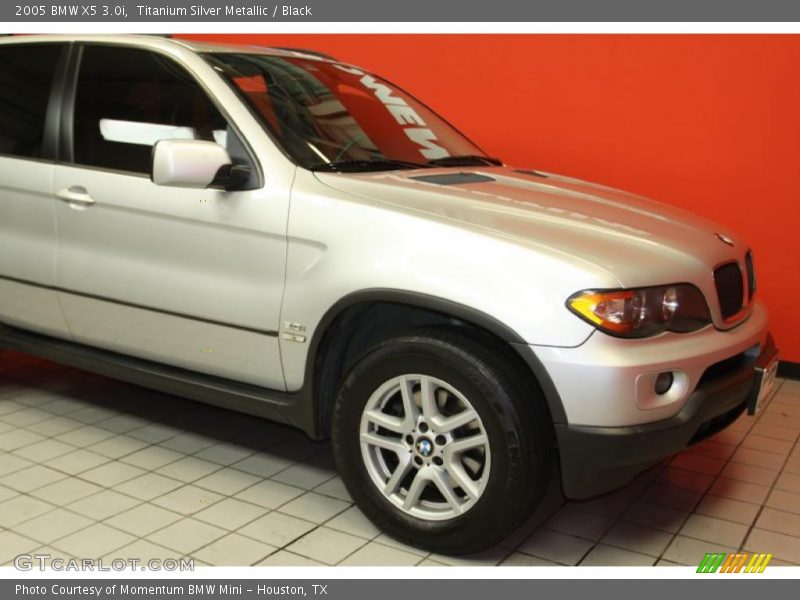 Titanium Silver Metallic / Black 2005 BMW X5 3.0i