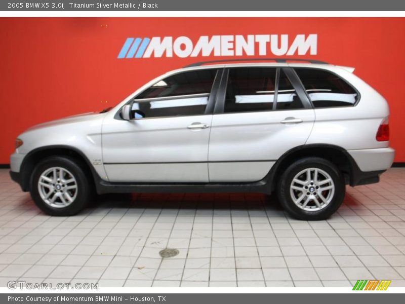 Titanium Silver Metallic / Black 2005 BMW X5 3.0i