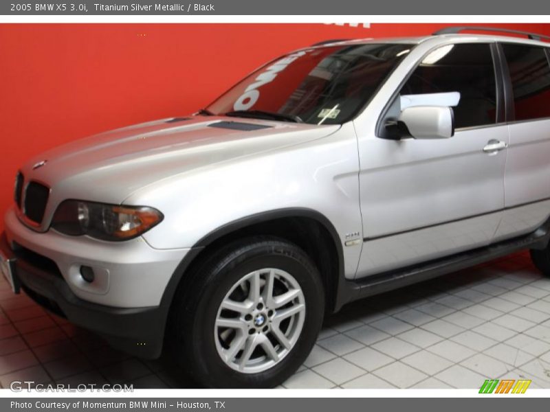 Titanium Silver Metallic / Black 2005 BMW X5 3.0i