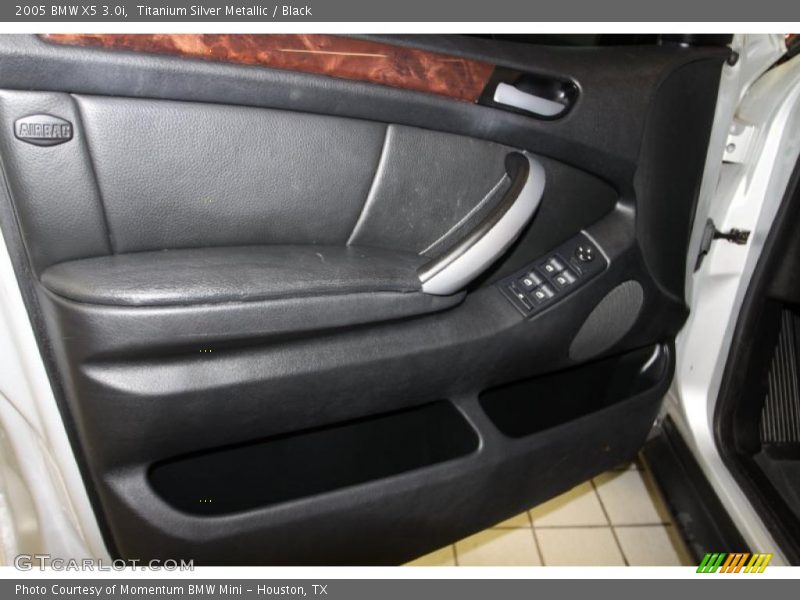 Titanium Silver Metallic / Black 2005 BMW X5 3.0i