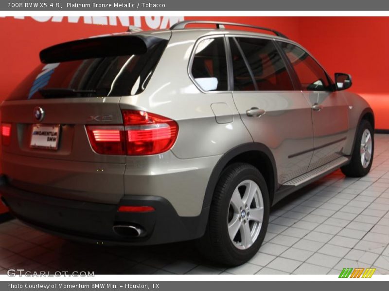 Platinum Bronze Metallic / Tobacco 2008 BMW X5 4.8i