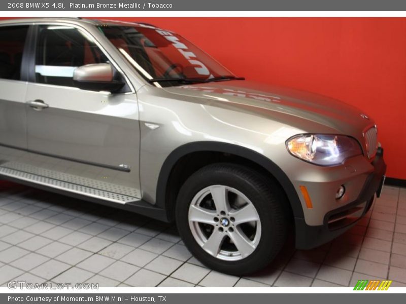 Platinum Bronze Metallic / Tobacco 2008 BMW X5 4.8i