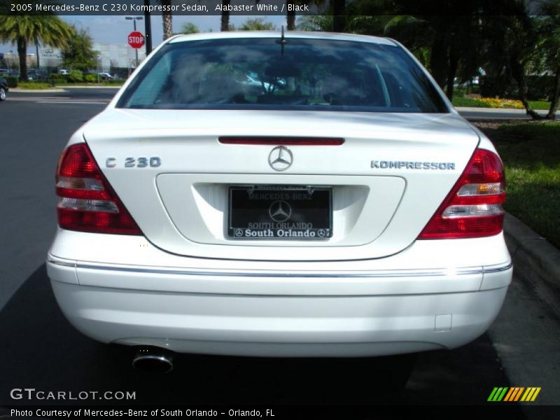 Alabaster White / Black 2005 Mercedes-Benz C 230 Kompressor Sedan
