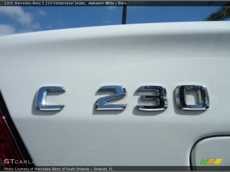 Alabaster White / Black 2005 Mercedes-Benz C 230 Kompressor Sedan