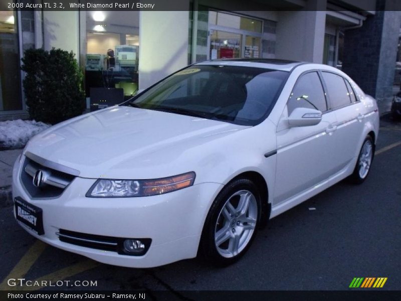White Diamond Pearl / Ebony 2008 Acura TL 3.2