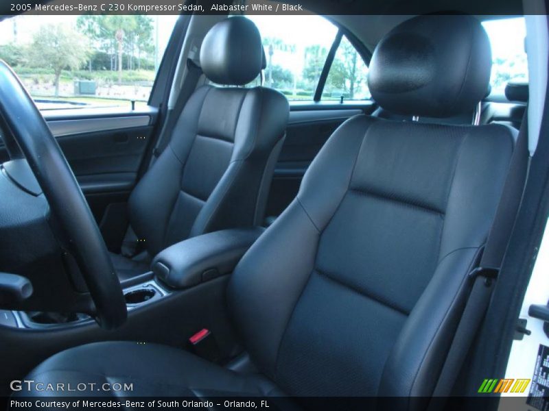Alabaster White / Black 2005 Mercedes-Benz C 230 Kompressor Sedan