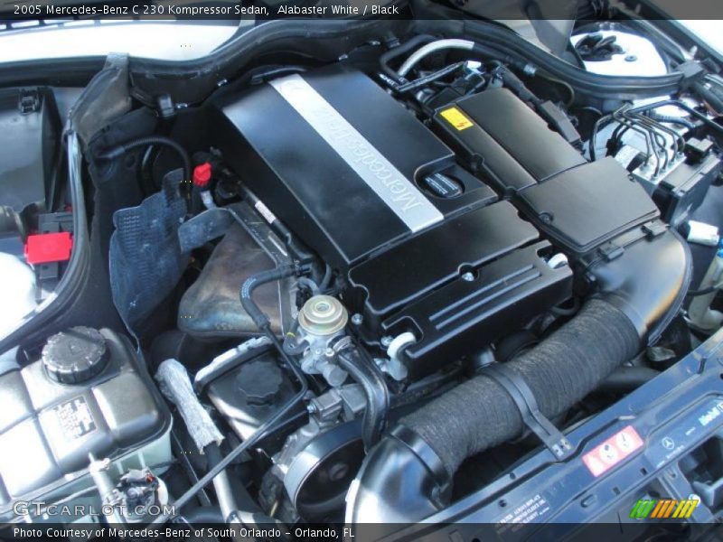 Alabaster White / Black 2005 Mercedes-Benz C 230 Kompressor Sedan