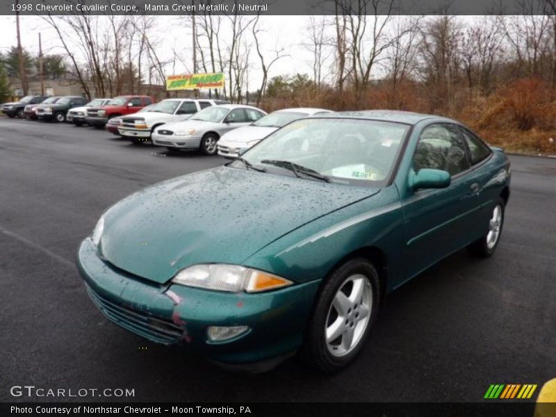 Manta Green Metallic / Neutral 1998 Chevrolet Cavalier Coupe