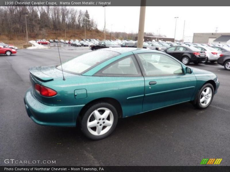 Manta Green Metallic / Neutral 1998 Chevrolet Cavalier Coupe
