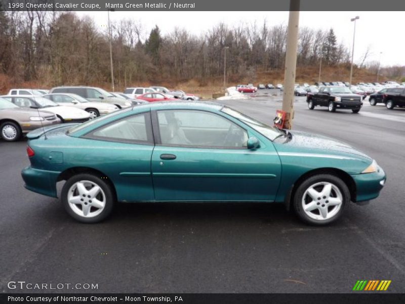 Manta Green Metallic / Neutral 1998 Chevrolet Cavalier Coupe