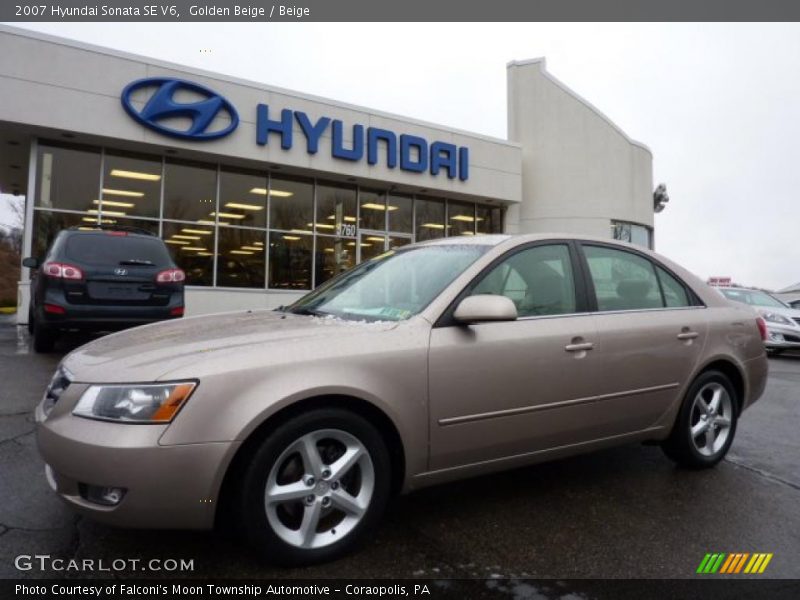 Golden Beige / Beige 2007 Hyundai Sonata SE V6
