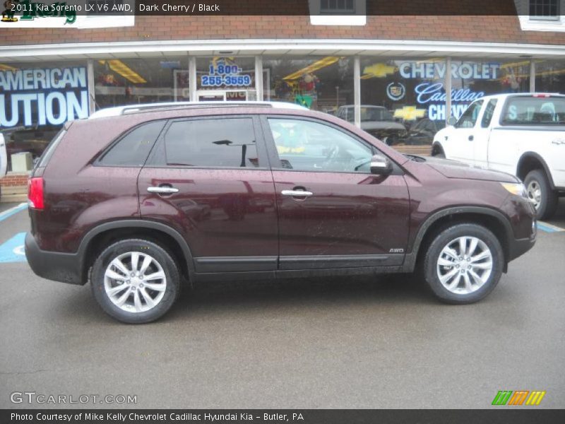 Dark Cherry / Black 2011 Kia Sorento LX V6 AWD