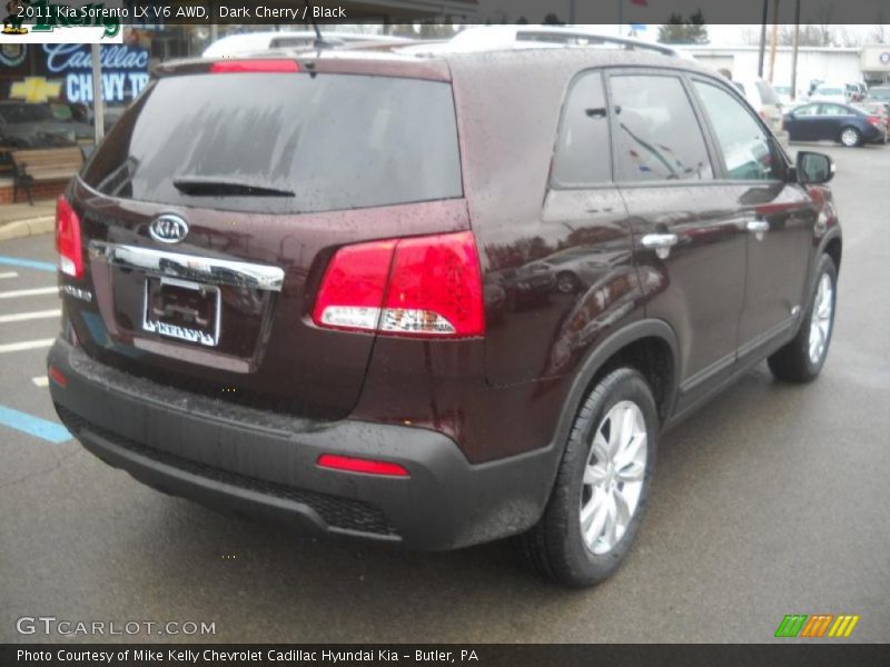 Dark Cherry / Black 2011 Kia Sorento LX V6 AWD
