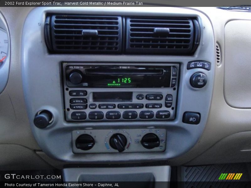 Controls of 2002 Explorer Sport Trac 