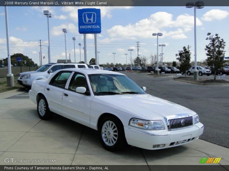 Vibrant White / Light Camel 2008 Mercury Grand Marquis LS