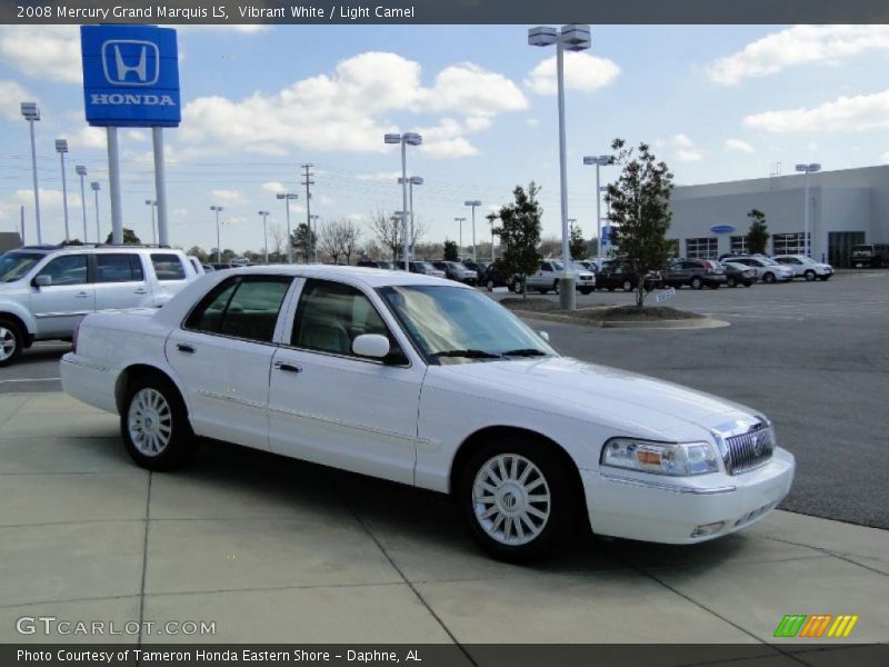 Vibrant White / Light Camel 2008 Mercury Grand Marquis LS