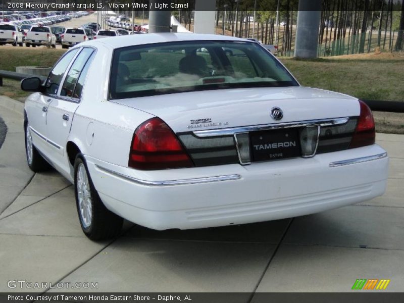 Vibrant White / Light Camel 2008 Mercury Grand Marquis LS