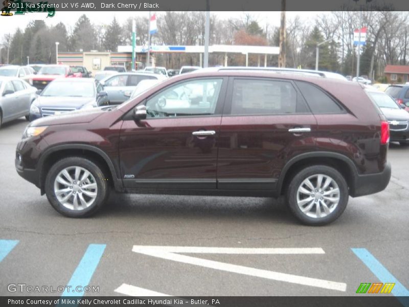 Dark Cherry / Black 2011 Kia Sorento LX V6 AWD