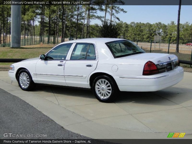 Vibrant White / Light Camel 2008 Mercury Grand Marquis LS