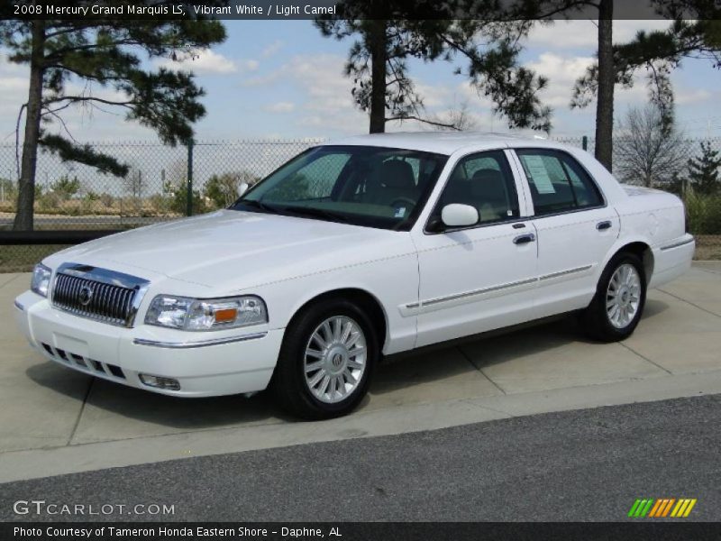 Vibrant White / Light Camel 2008 Mercury Grand Marquis LS
