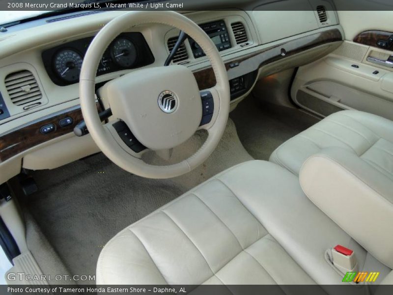 Vibrant White / Light Camel 2008 Mercury Grand Marquis LS