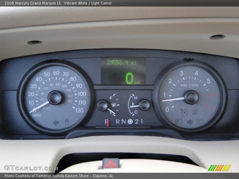 Vibrant White / Light Camel 2008 Mercury Grand Marquis LS