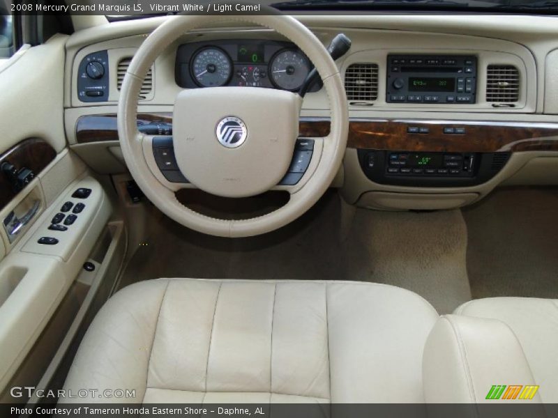 Vibrant White / Light Camel 2008 Mercury Grand Marquis LS