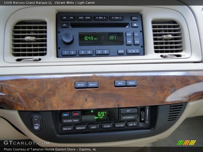 Vibrant White / Light Camel 2008 Mercury Grand Marquis LS