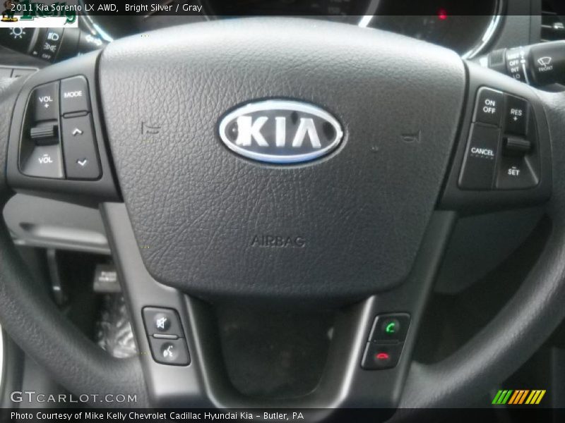 Bright Silver / Gray 2011 Kia Sorento LX AWD