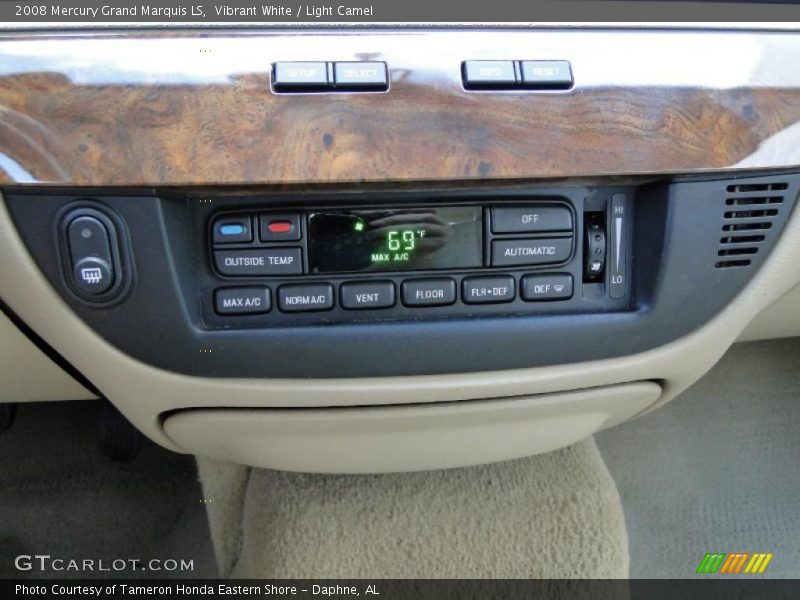 Vibrant White / Light Camel 2008 Mercury Grand Marquis LS
