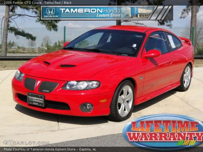 Torrid Red / Black 2006 Pontiac GTO Coupe