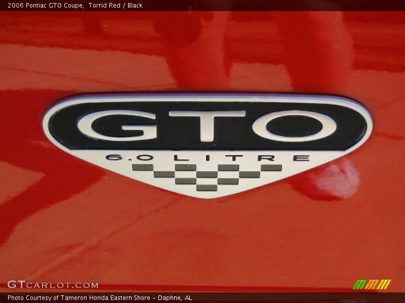 Torrid Red / Black 2006 Pontiac GTO Coupe