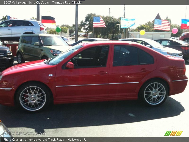 Tornado Red / Black 2005 Volkswagen Jetta GLI Sedan