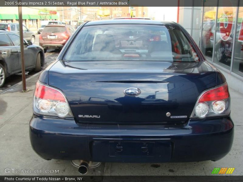 Regal Blue Pearl / Anthracite Black 2006 Subaru Impreza 2.5i Sedan