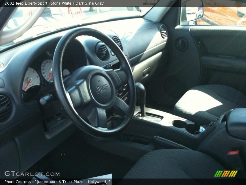Stone White / Dark Slate Gray 2002 Jeep Liberty Sport