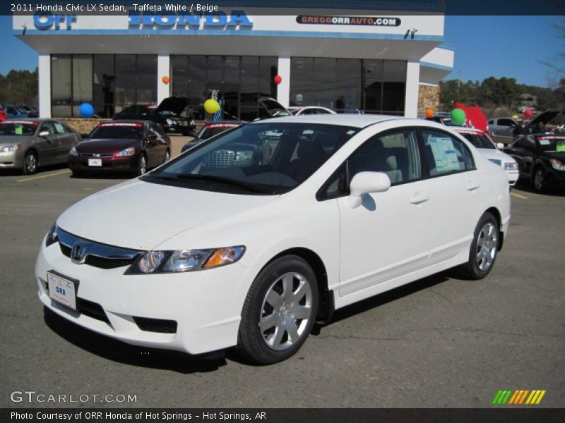 Taffeta White / Beige 2011 Honda Civic LX Sedan