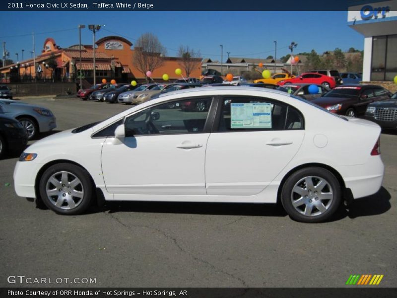 Taffeta White / Beige 2011 Honda Civic LX Sedan