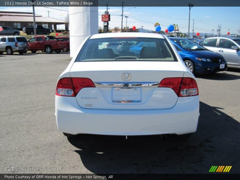 Taffeta White / Beige 2011 Honda Civic LX Sedan