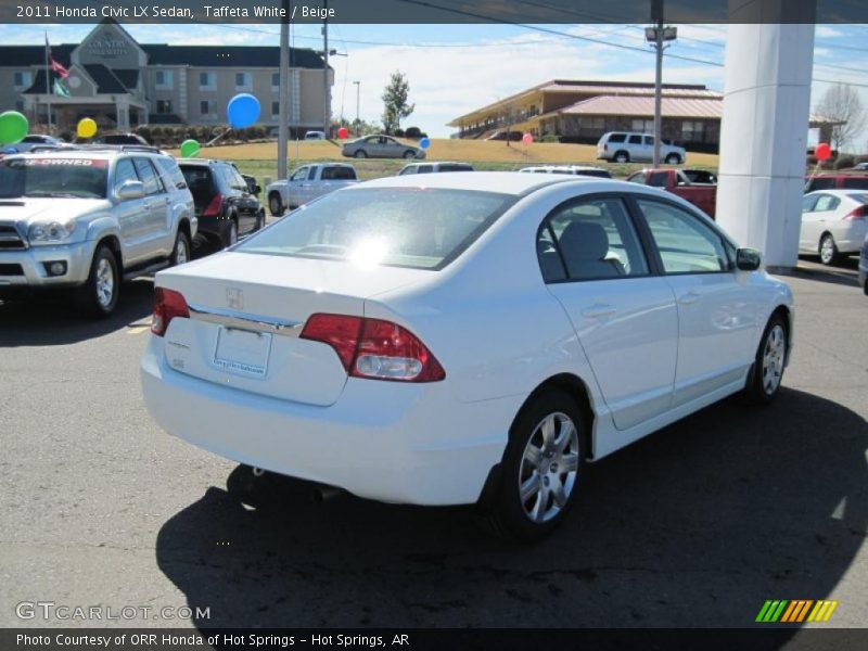 Taffeta White / Beige 2011 Honda Civic LX Sedan