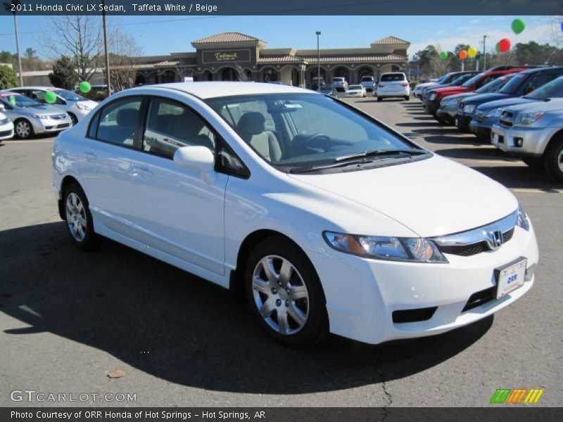 Taffeta White / Beige 2011 Honda Civic LX Sedan