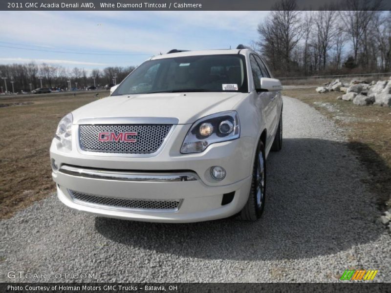 White Diamond Tintcoat / Cashmere 2011 GMC Acadia Denali AWD