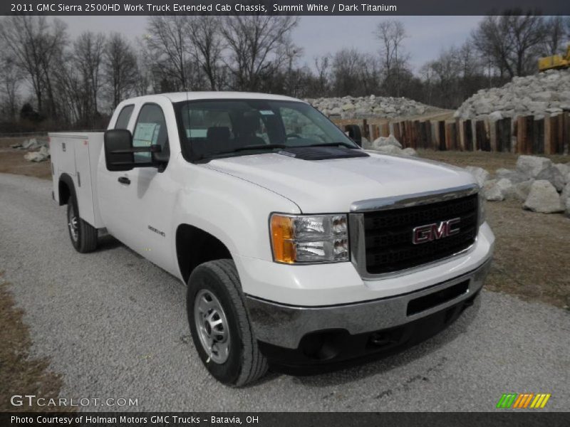 Front 3/4 View of 2011 Sierra 2500HD Work Truck Extended Cab Chassis