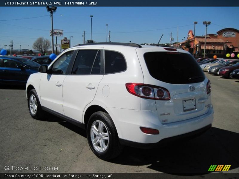 Pearl White / Gray 2010 Hyundai Santa Fe GLS 4WD