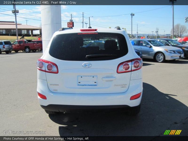 Pearl White / Gray 2010 Hyundai Santa Fe GLS 4WD