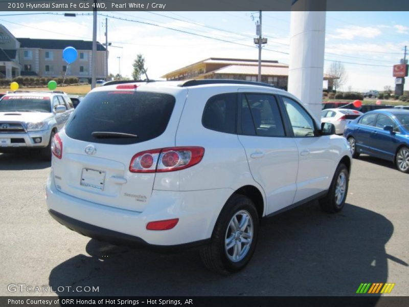 Pearl White / Gray 2010 Hyundai Santa Fe GLS 4WD