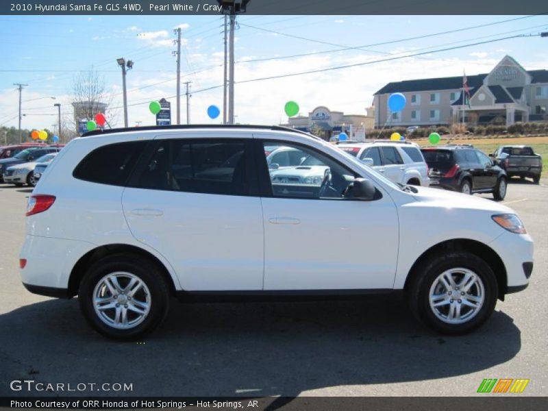 Pearl White / Gray 2010 Hyundai Santa Fe GLS 4WD