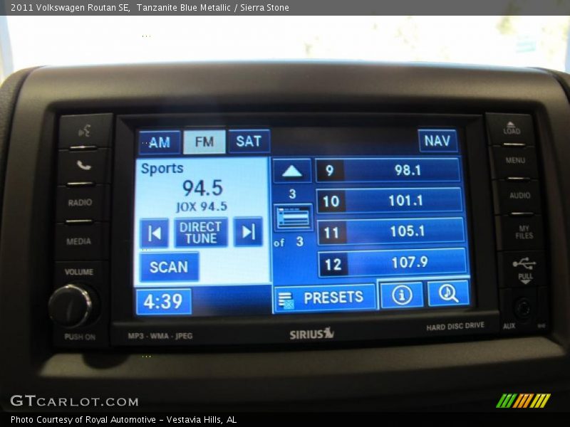 Tanzanite Blue Metallic / Sierra Stone 2011 Volkswagen Routan SE