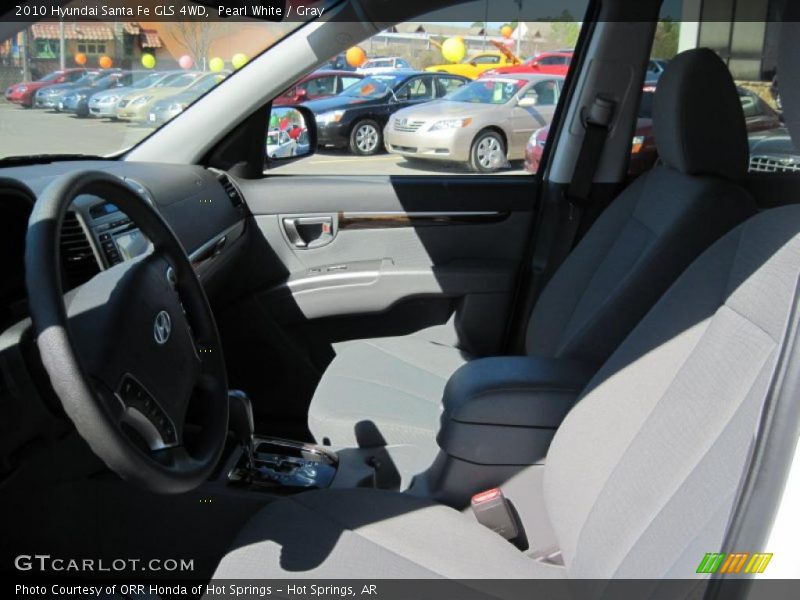 Pearl White / Gray 2010 Hyundai Santa Fe GLS 4WD