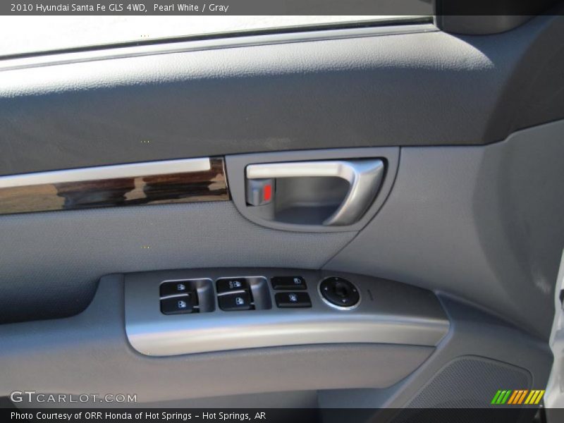 Pearl White / Gray 2010 Hyundai Santa Fe GLS 4WD