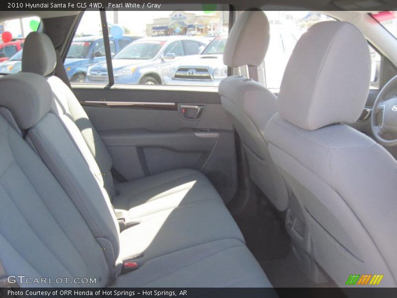 Pearl White / Gray 2010 Hyundai Santa Fe GLS 4WD